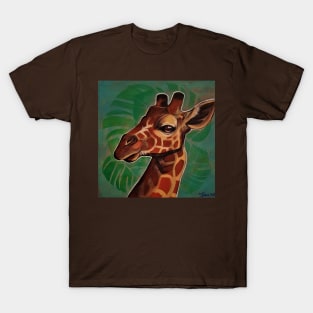 Giraffe in the Jungle Portrait T-Shirt